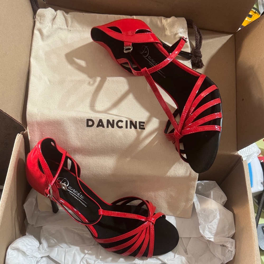 Women's Vibrant Red Strappy Heels